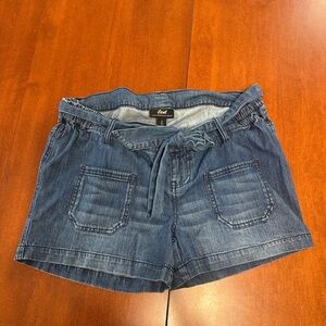 Essentials Denim Tie-Waist Shorts